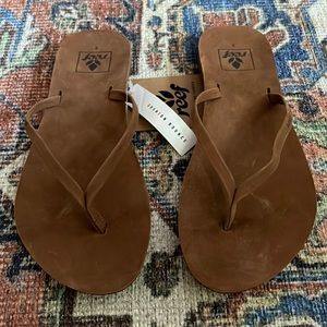 Reef Thin Leather Strap Sandal